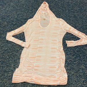 Soybu Orange and white Lightweight Hoodie sz. L